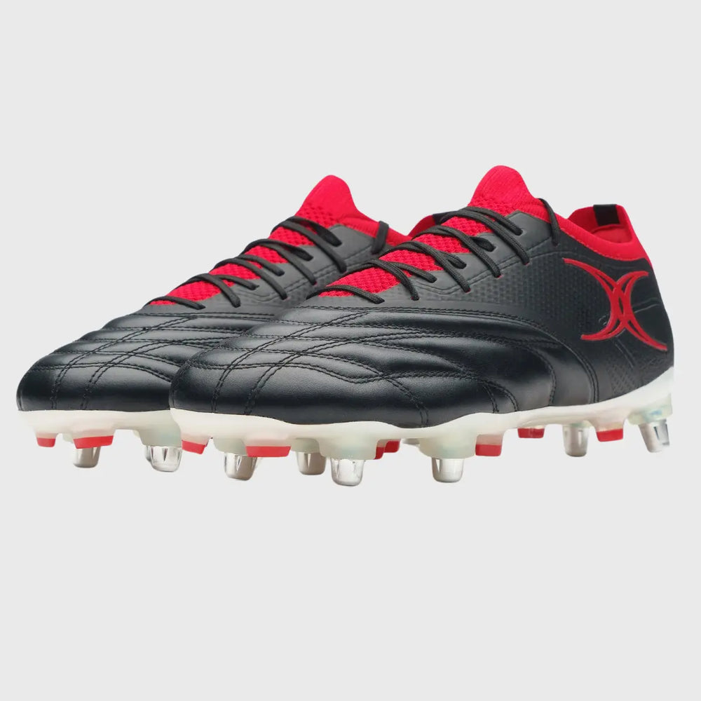Gilbert Icon Players 6 Stud Rugby Boots Black - Rugbystuff.com