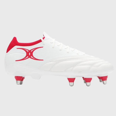 Gilbert Icon Players 8 Stud Rugby Boots White