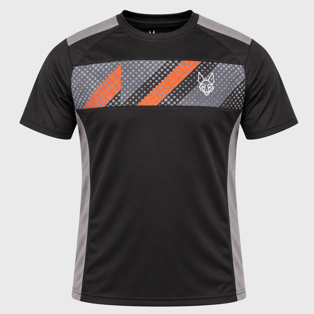 Jackal Rugby Koura Training Tee Black/Grey/Orange