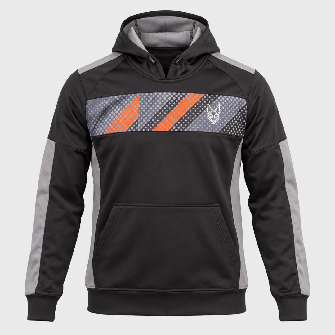 Jackal Rugby Koura Hoody Black/Grey/Orange