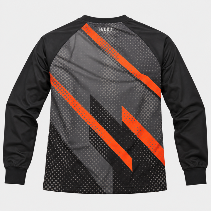 Jackal Rugby Sublimated Contact Top Black/Grey/Orange