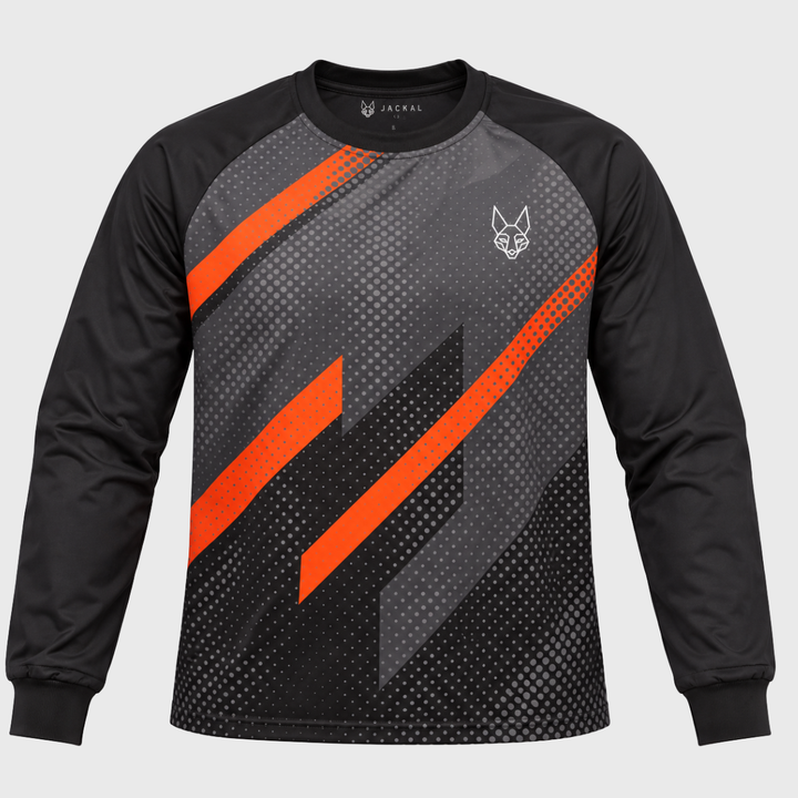 Jackal Rugby Sublimated Contact Top Black/Grey/Orange