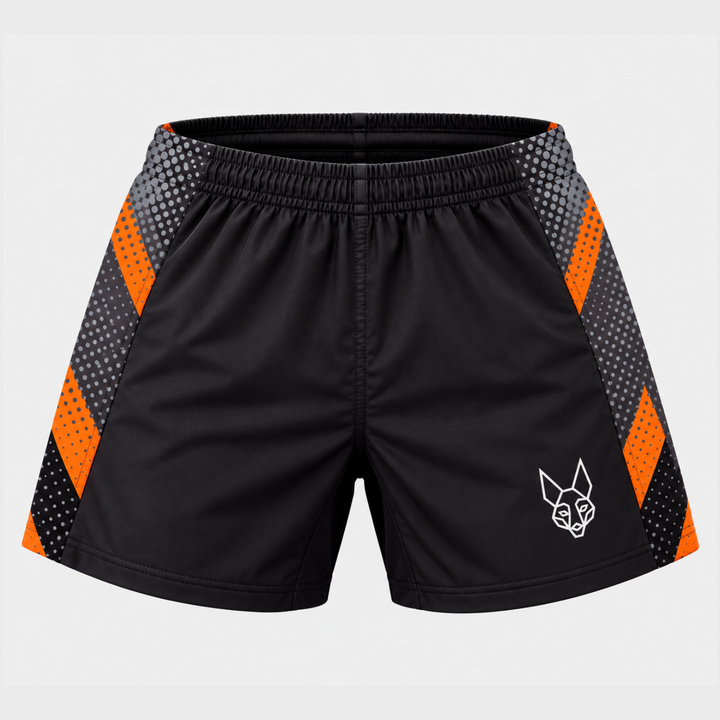 Jackal Graft Rugby Shorts Black/Grey/Orange
