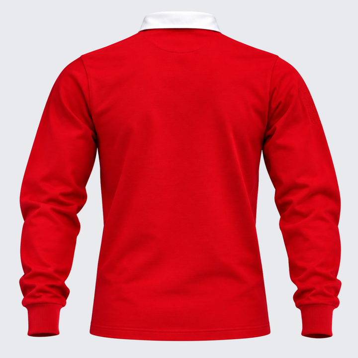 Jackal Wales Classic Long Sleeve Red Rugby Shirt
