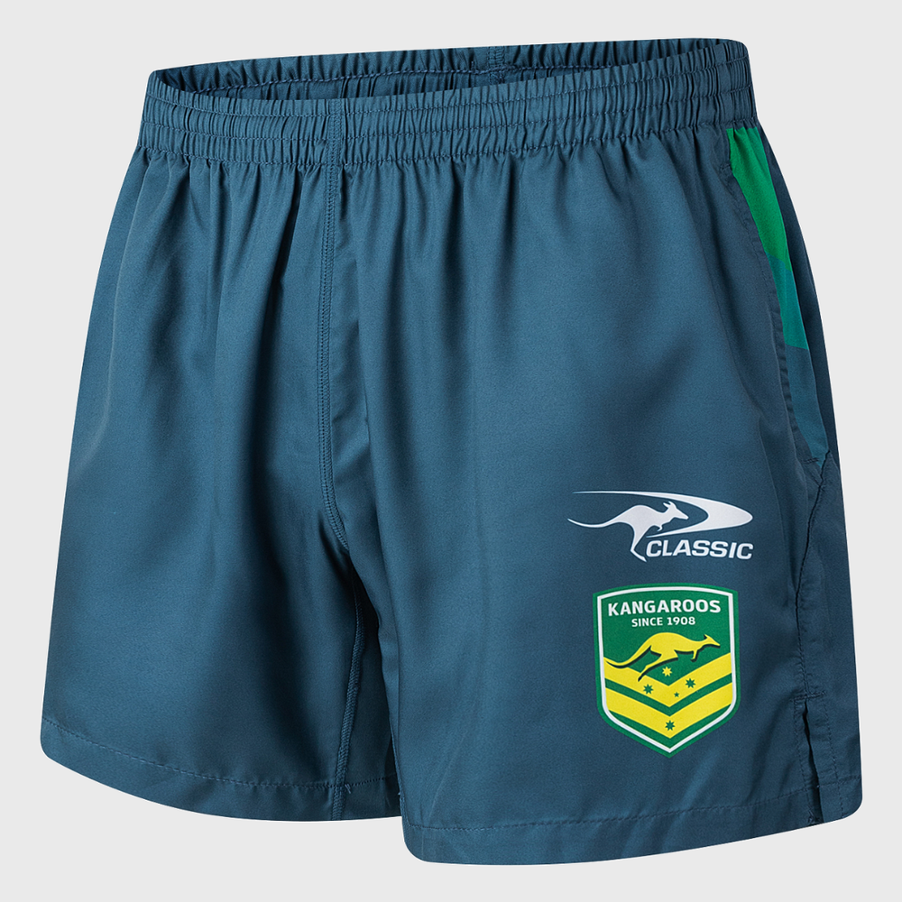 Classic Kangaroos Rugby League Gym Shorts 2026 - Rugbystuff.com