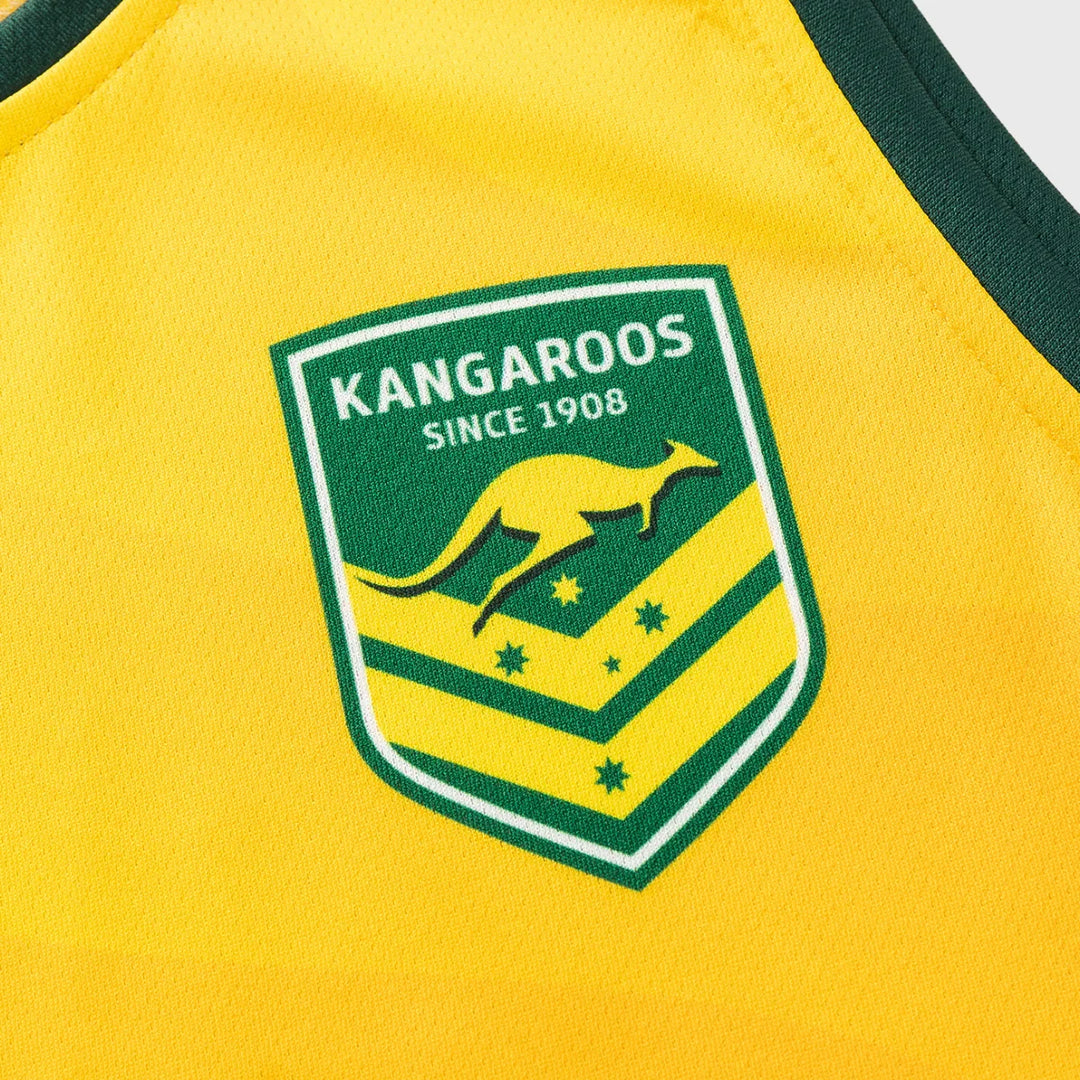 Classic Kangaroos Rugby League Pro Training Singlet Yellow - Rugbystuff.com