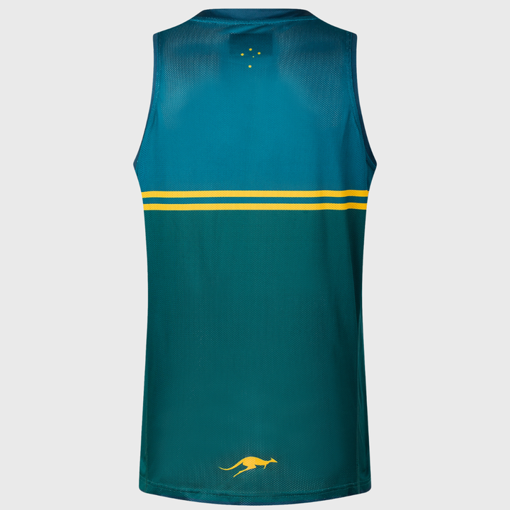 Classic Kangaroos Rugby League World Cup Pro Training Singlet Dark Green