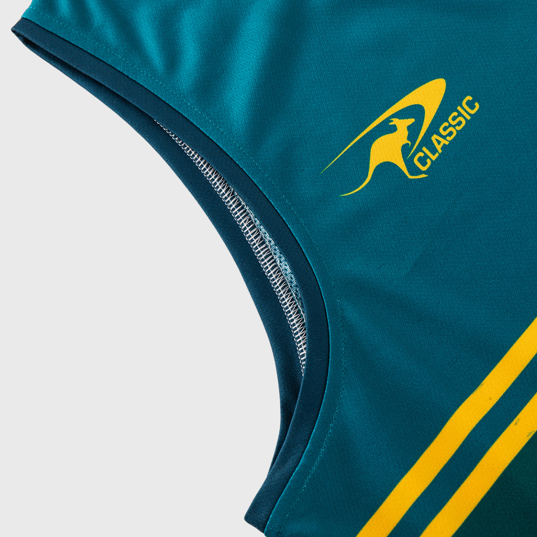 Classic Kangaroos Rugby League World Cup Pro Training Singlet Dark Green