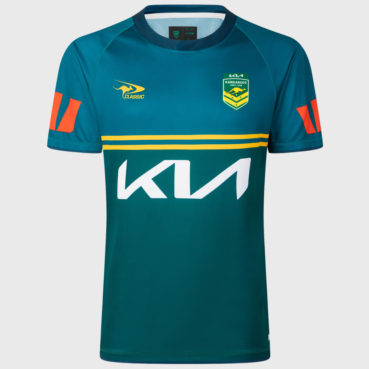 Classic Kangaroos Rugby League World Cup Pro Training Tee Dark Green