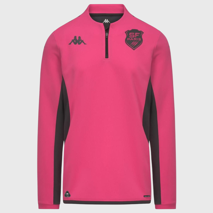 Kappa Stade Francais Training 1/4 Zip Top Pink 2026/27