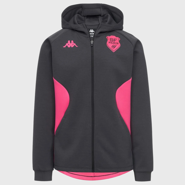 Kappa Stade Francais Training Full Zip Hoody Grey 2026/27