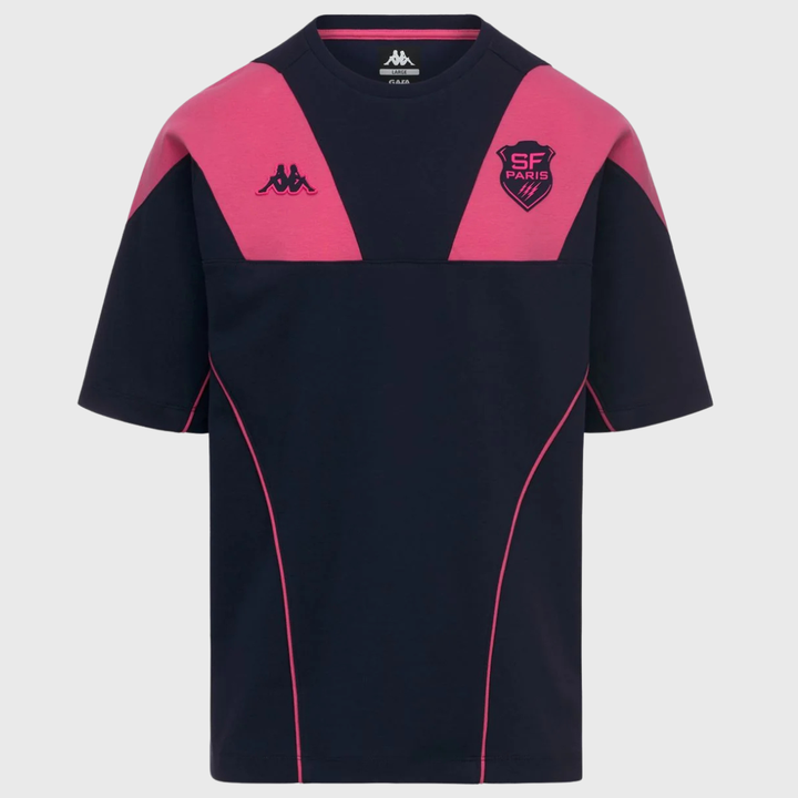 Kappa Stade Francais Supporters Leisure Tee Navy/Pink 2026/27