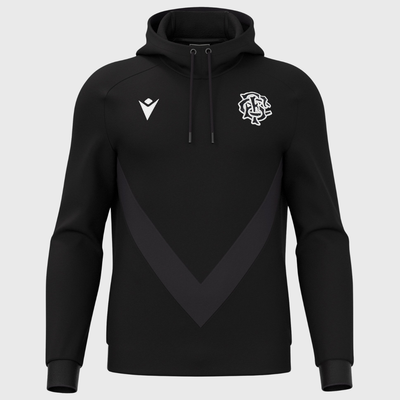 Macron Barbarians Rugby Player's Travel Hoody Black 2025/26