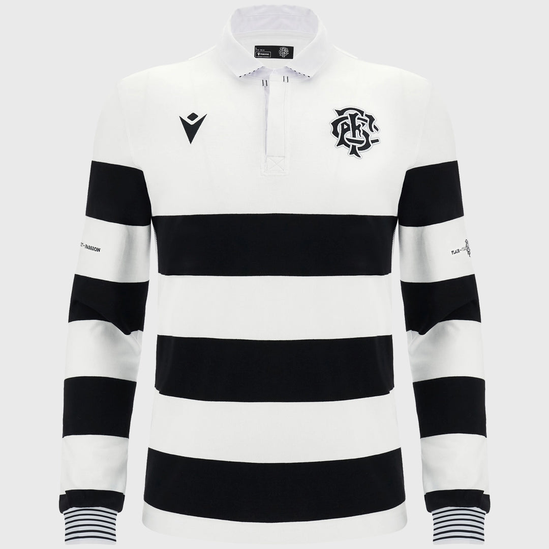 Macron Barbarians Men's Cotton Long Sleeve Rugby Shirt - Rugbystuff.com