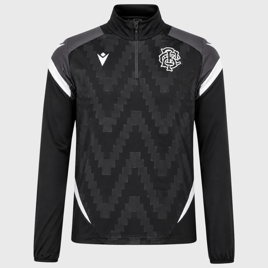 Macron Barbarians Rugby 1/4 Zip Top Black/White 2026/27