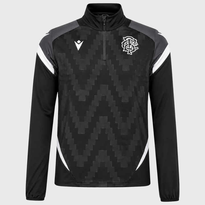 Macron Barbarians Rugby 1/4 Zip Top Black/White 2026/27