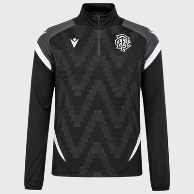 Macron Barbarians Rugby 1/4 Zip Top Black/White 2026/27