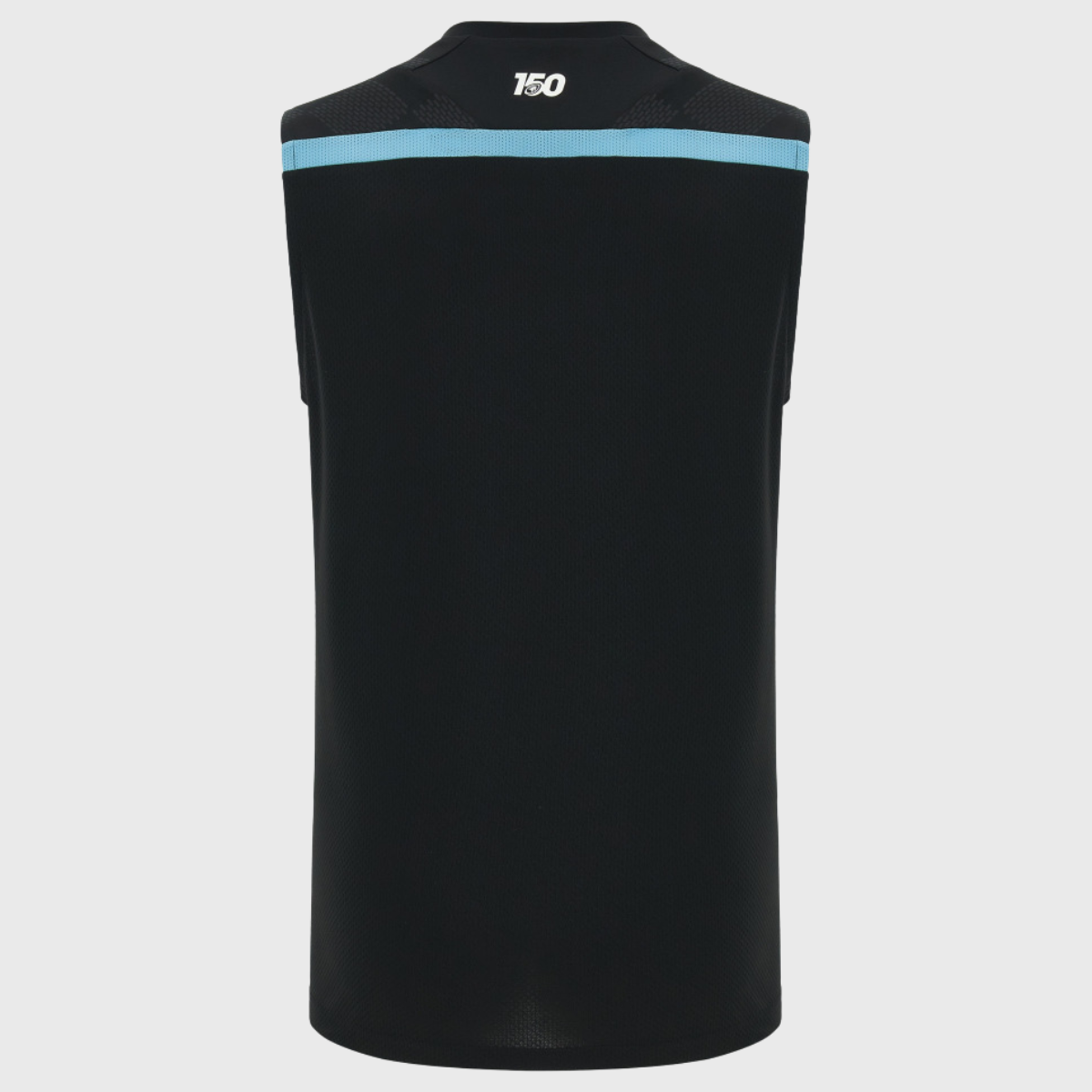 Macron Cardiff Rugby Sleeveless Tee Black/Sky 2026/27