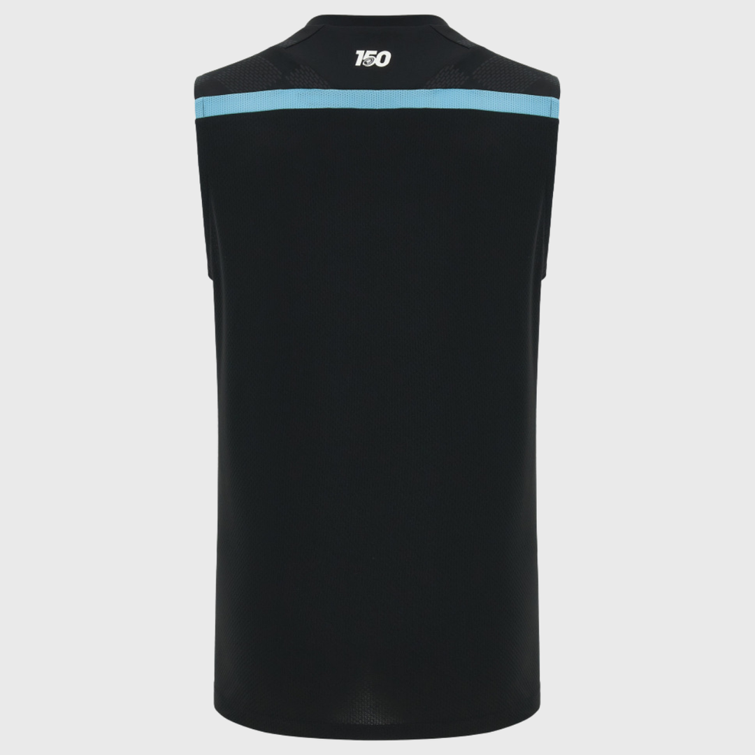 Macron Cardiff Rugby Sleeveless Tee Black/Sky 2026/27
