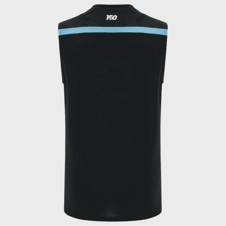 Macron Cardiff Rugby Sleeveless Tee Black/Sky 2026/27
