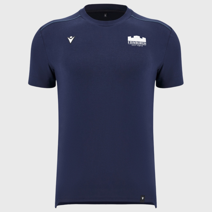 Macron Edinburgh Rugby Cotton Tee Navy 2025/26