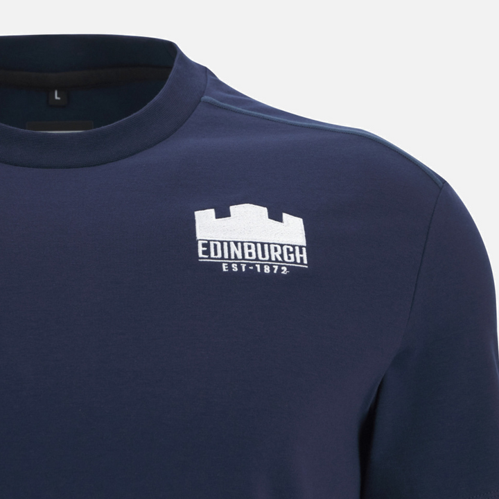Macron Edinburgh Rugby Cotton Tee Navy 2025/26
