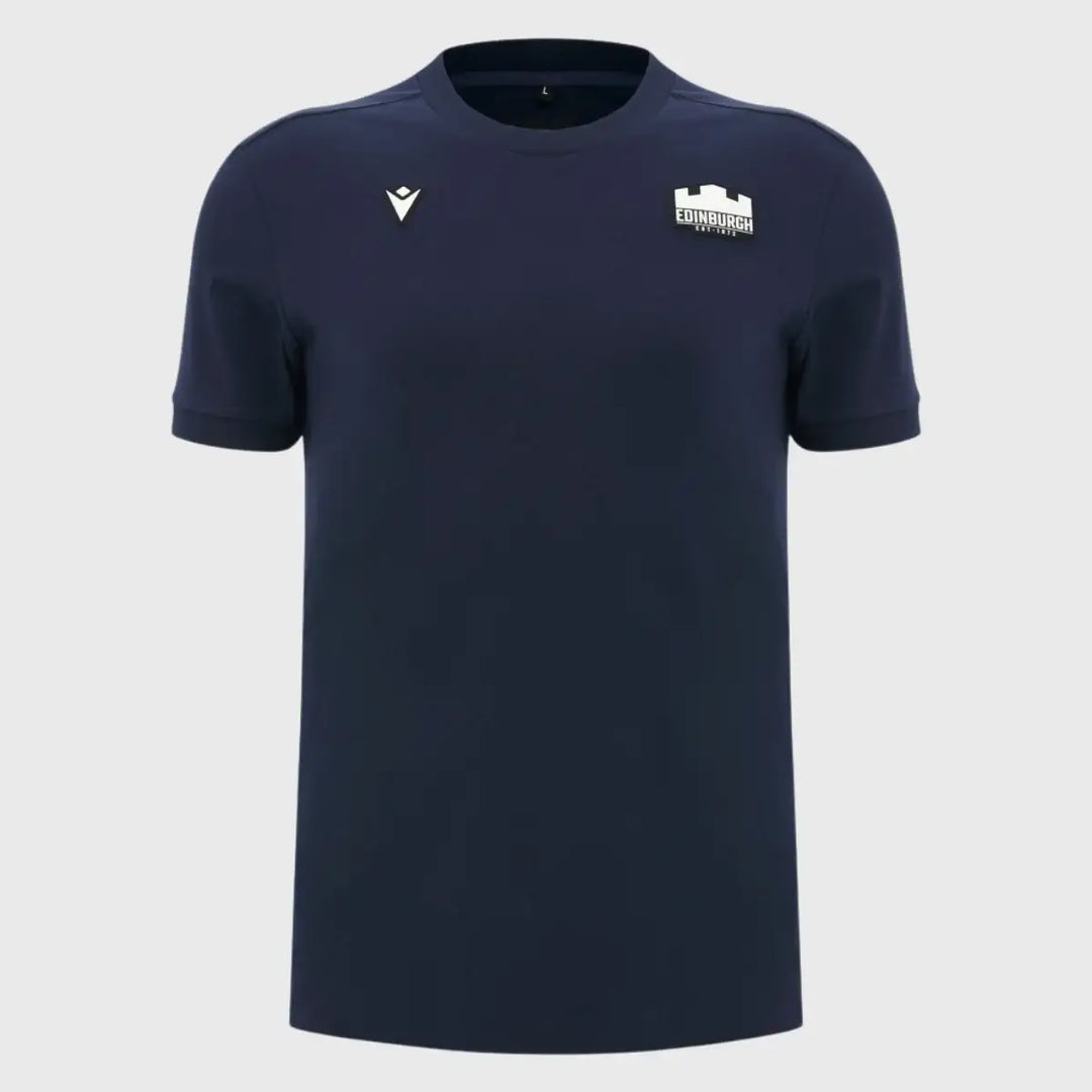 MacronEdinburghRugbyAthleisureCottonTee - Rugbystuff.com