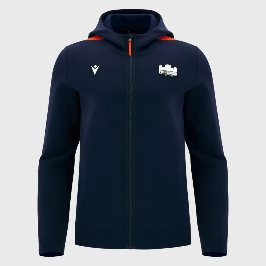 MacronEdinburghRugbyAthleisureFullZipHoody - Rugbystuff.com