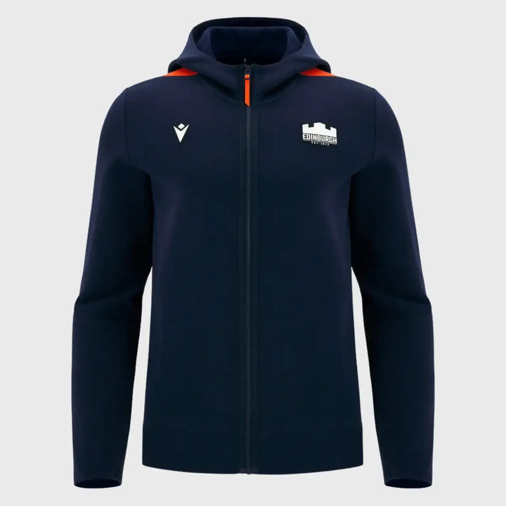 MacronEdinburghRugbyAthleisureFullZipHoody - Rugbystuff.com