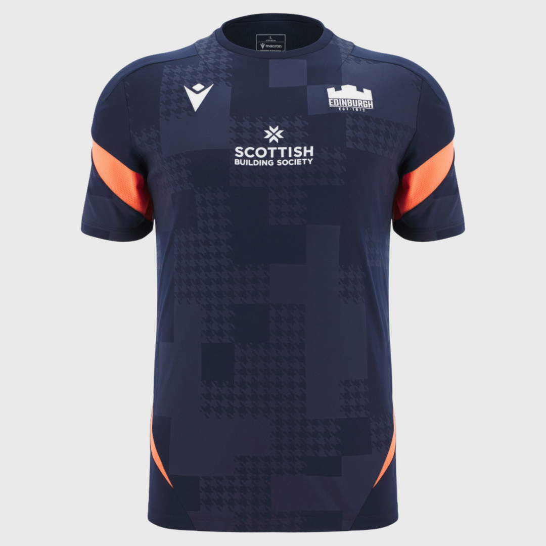 Macron Edinburgh Rugby Poly Tee 2025/26 - Rugbystuff.com