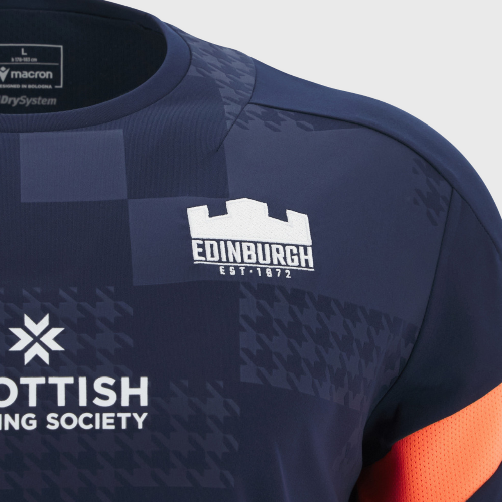 Macron Edinburgh Rugby Poly Tee 2025/26 - Rugbystuff.com