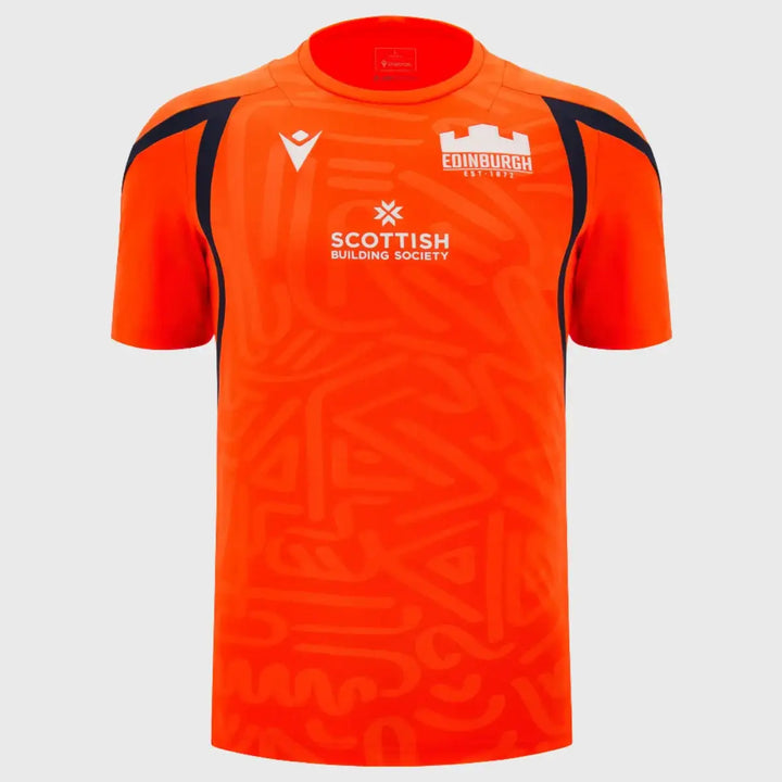 MacronEdinburghRugbyPolyTeeOrange - Rugbystuff.com