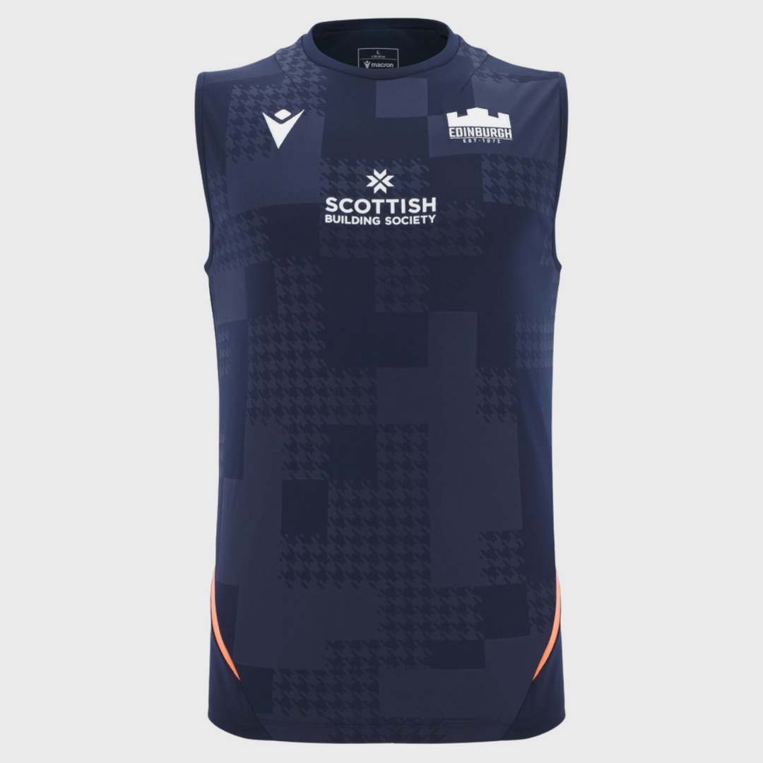 Macron Edinburgh Rugby Sleeveless Poly Tee 2025/26 - Rugbystuff.com