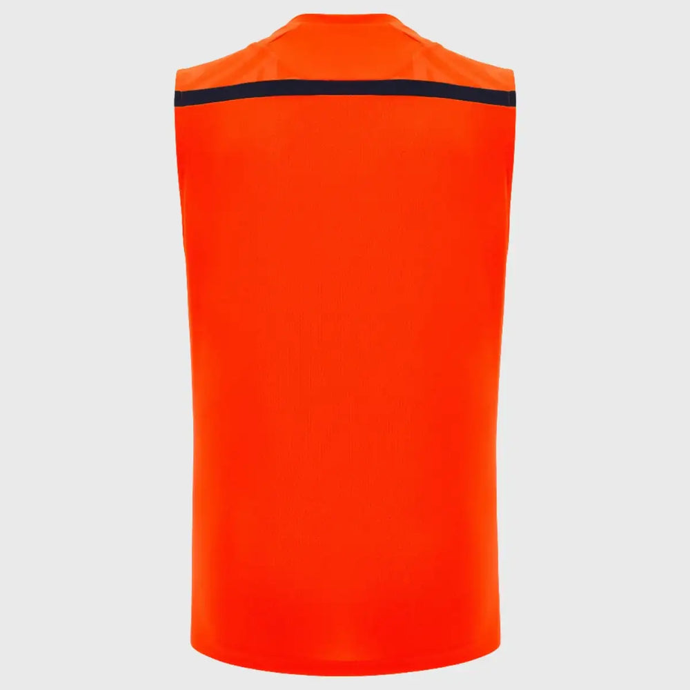 MacronEdinburghRugbySleevelessPolyTeeOrange - Rugbystuff.com
