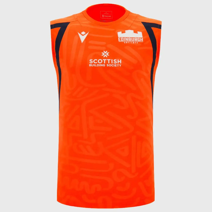 MacronEdinburghRugbySleevelessPolyTeeOrange_3 - Rugbystuff.com