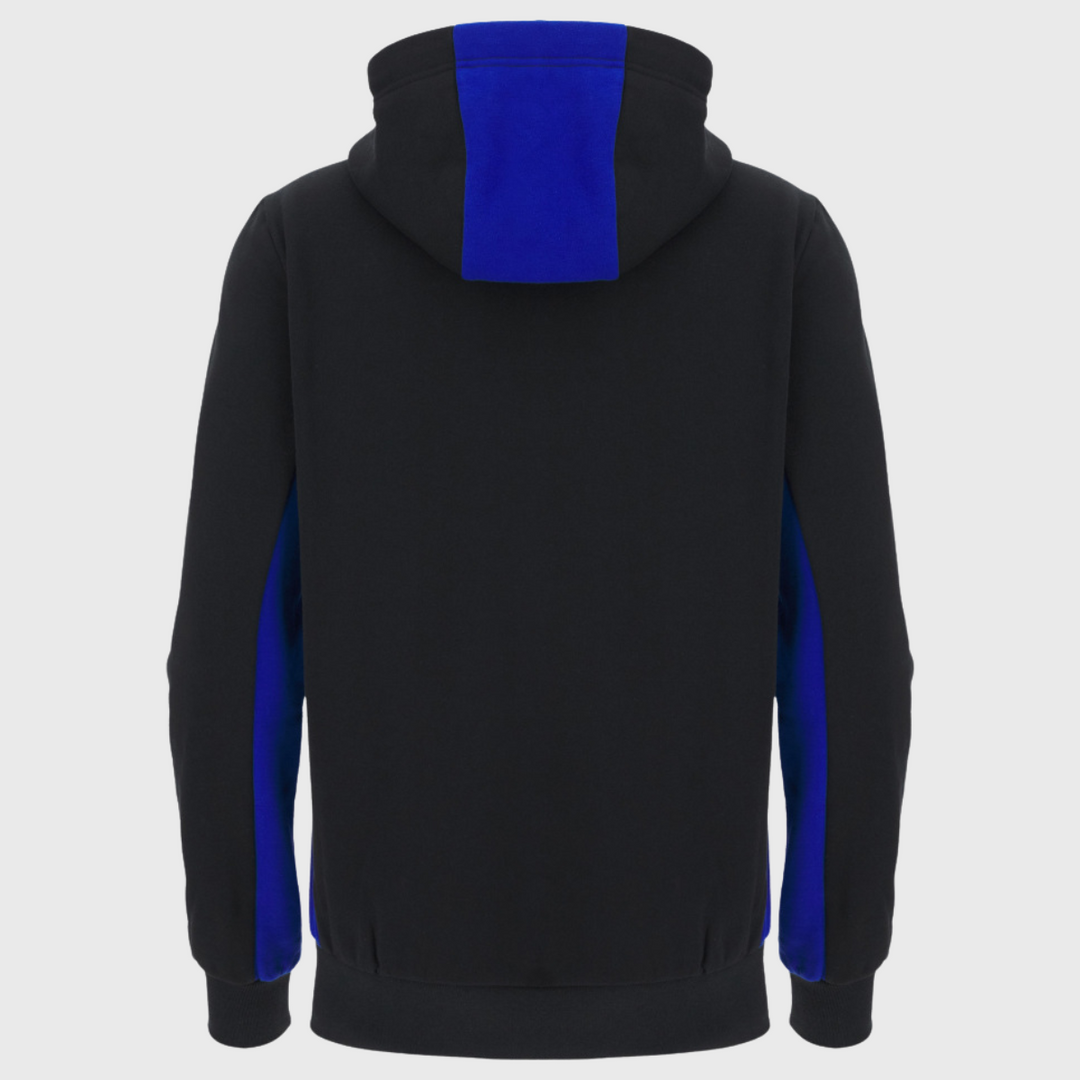 Macron Glasgow Warriors Kid's Rugby Hoody Black/Electric Blue 2025/26 - Rugbystuff.com