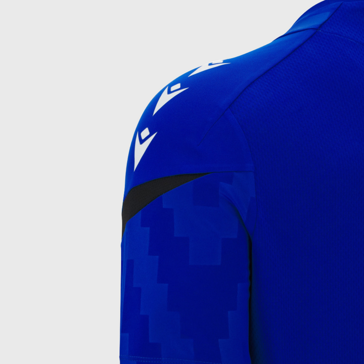 Macron Glasgow Warriors Poly Tee Electric Blue 2025/26 - Rugbystuff.com