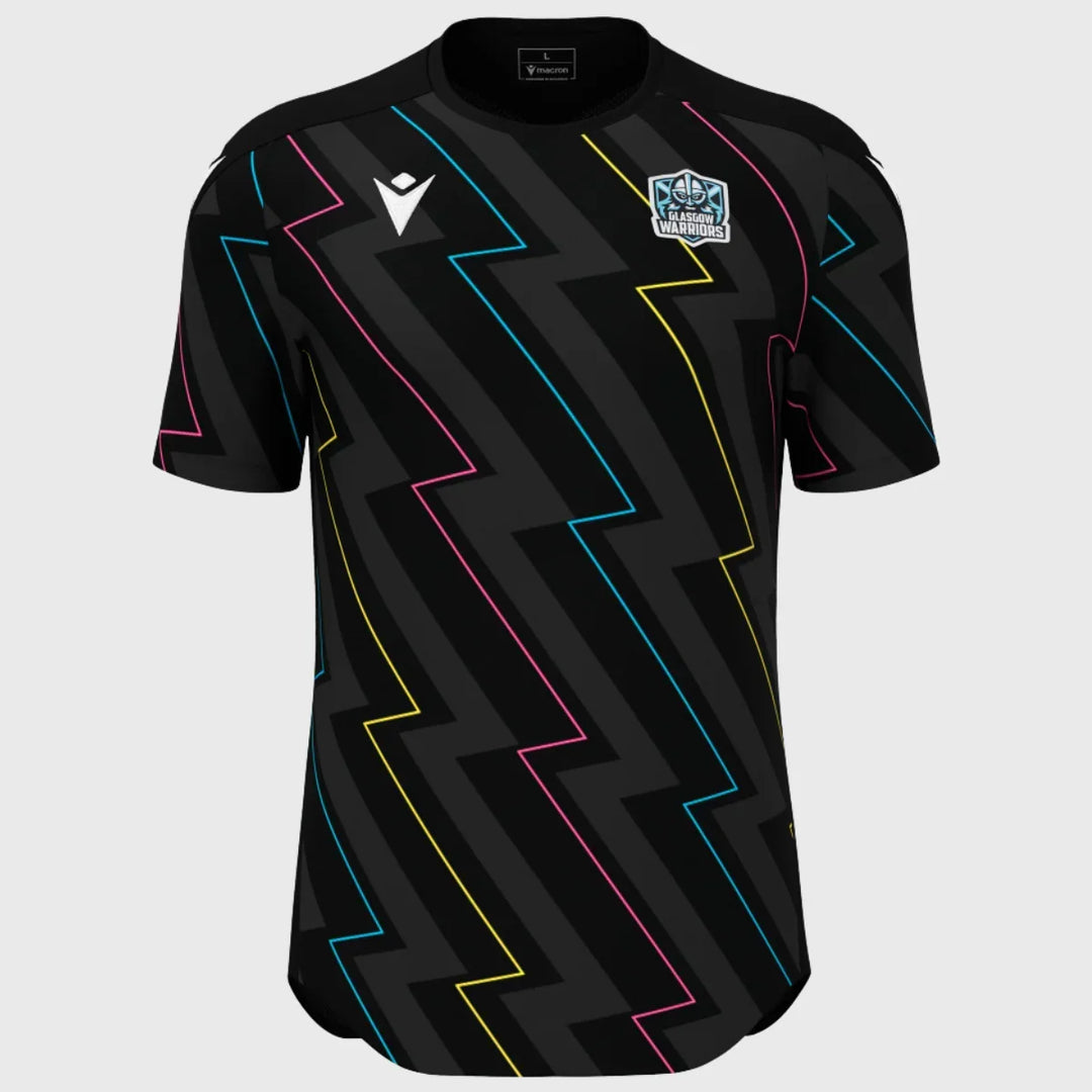Macron Glasgow Warriors Kid's Thunder Poly Training Tee 2025/26 - Rugbystuff.com