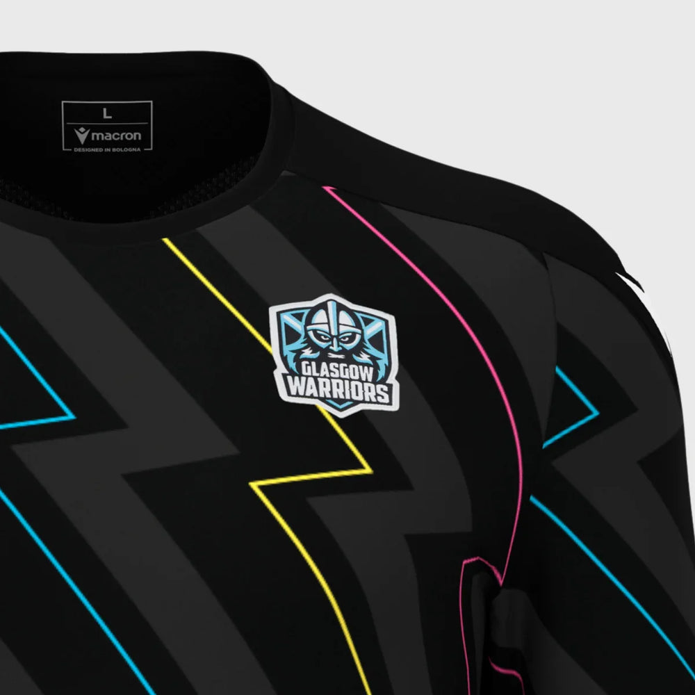 Macron Glasgow Warriors Kid's Thunder Poly Training Tee 2025/26 - Rugbystuff.com