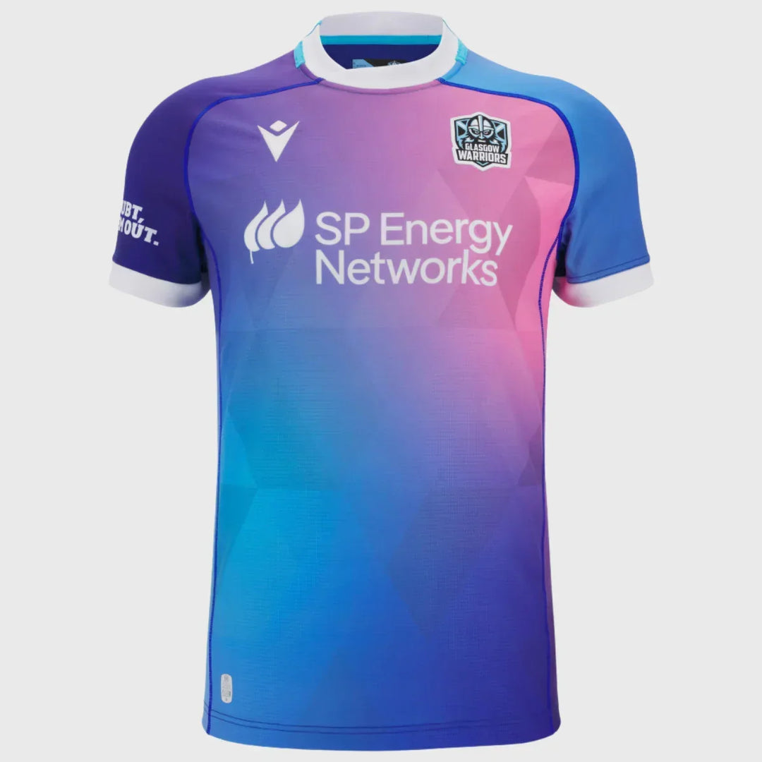 Macron Glasgow Warriors Kid's Training Rugby Shirt 2025/26 - Rugbystuff.com