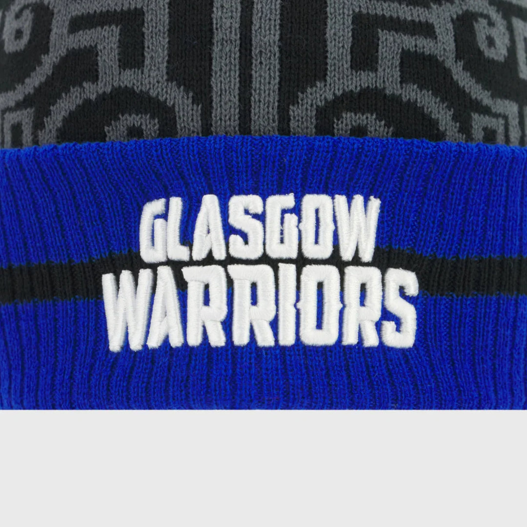 Macron Glasgow Warriors Bobble Beanie Hat 2025/26 - Rugbystuff.com
