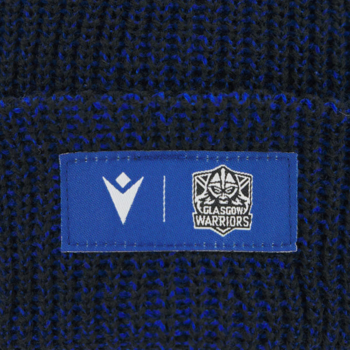 Macron Glasgow Warriors Waffle Beanie Hat 2025/26 - Rugbystuff.com