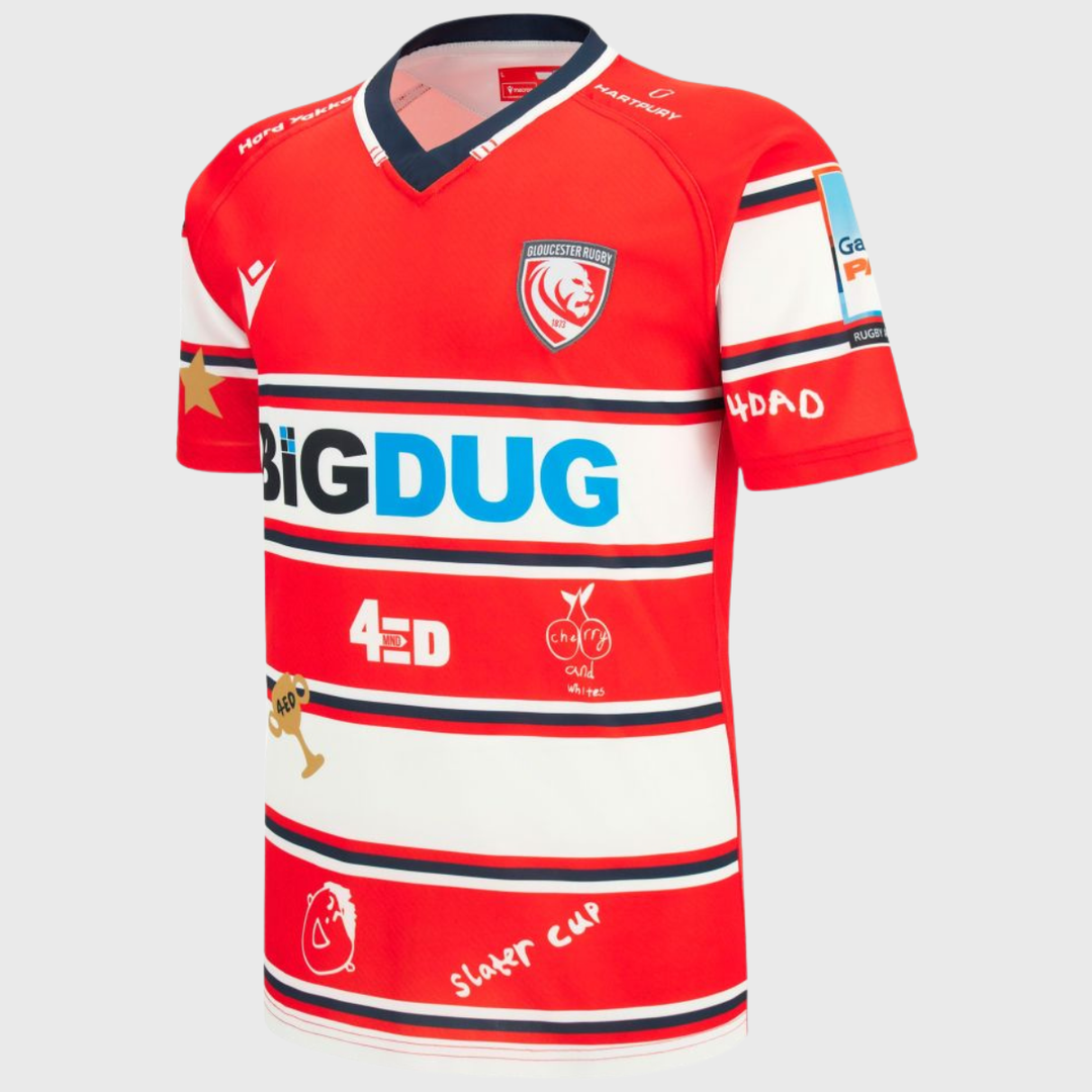 Macron Gloucester 4ED Replica Rugby Shirt 2025/26 - Rugbystuff.com