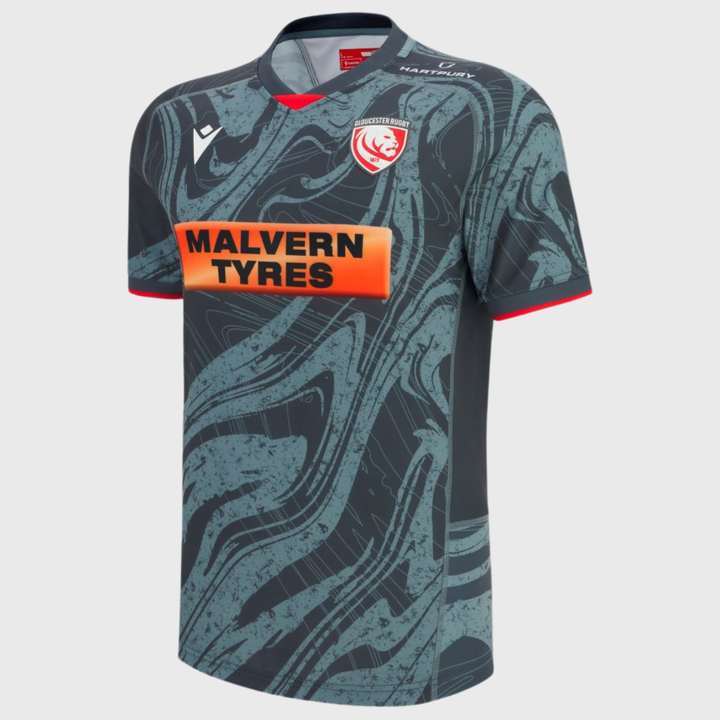 Macron Gloucester Euro Replica Rugby Shirt 2025/26