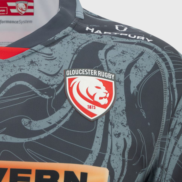 Macron Gloucester Euro Replica Rugby Shirt 2025/26