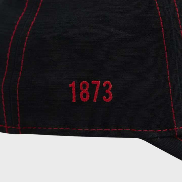 Macron Gloucester Rugby Curved Visor Cap Black/Red 2026/27
