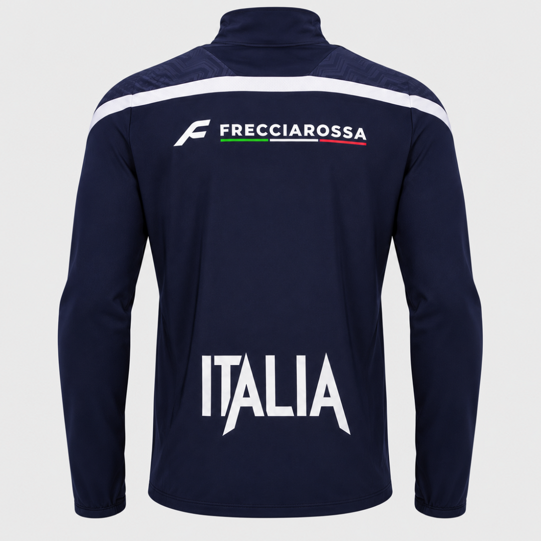 Macron Italy Rugby Player's 1/4 Zip Training Top 2026/27