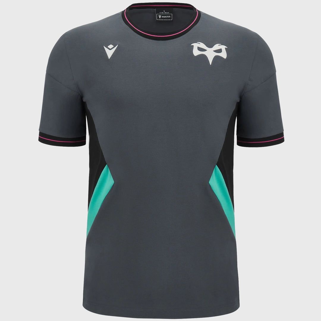 Macron Ospreys Short Sleeve Cotton Tee 2023/24 - Rugbystuff.com