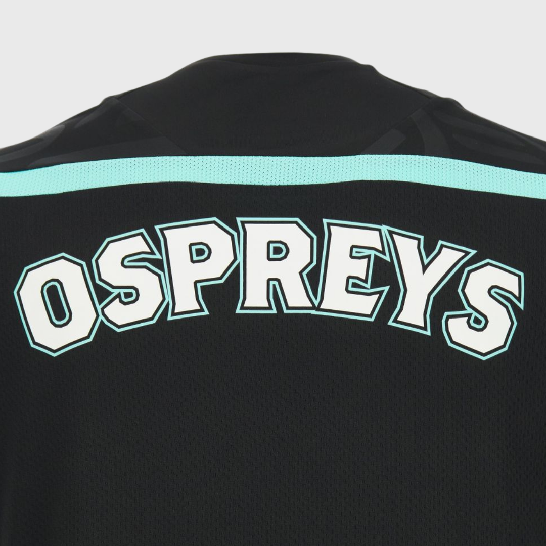 Macron Ospreys Rugby Sleeveless Tee Black/Teal 2026/27