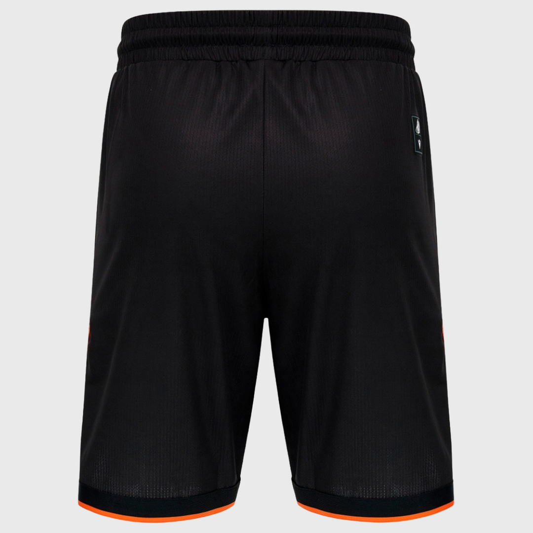 Macron Rugby World Cup 2027 Kid's Indigenous Basketball Shorts Black/Orange